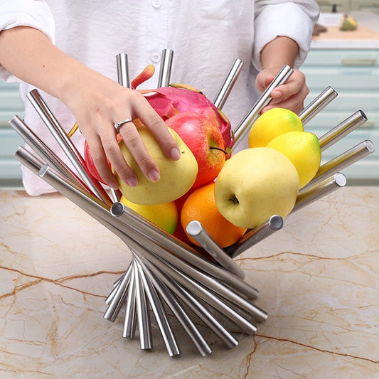 Rotatable fruit stand in living room